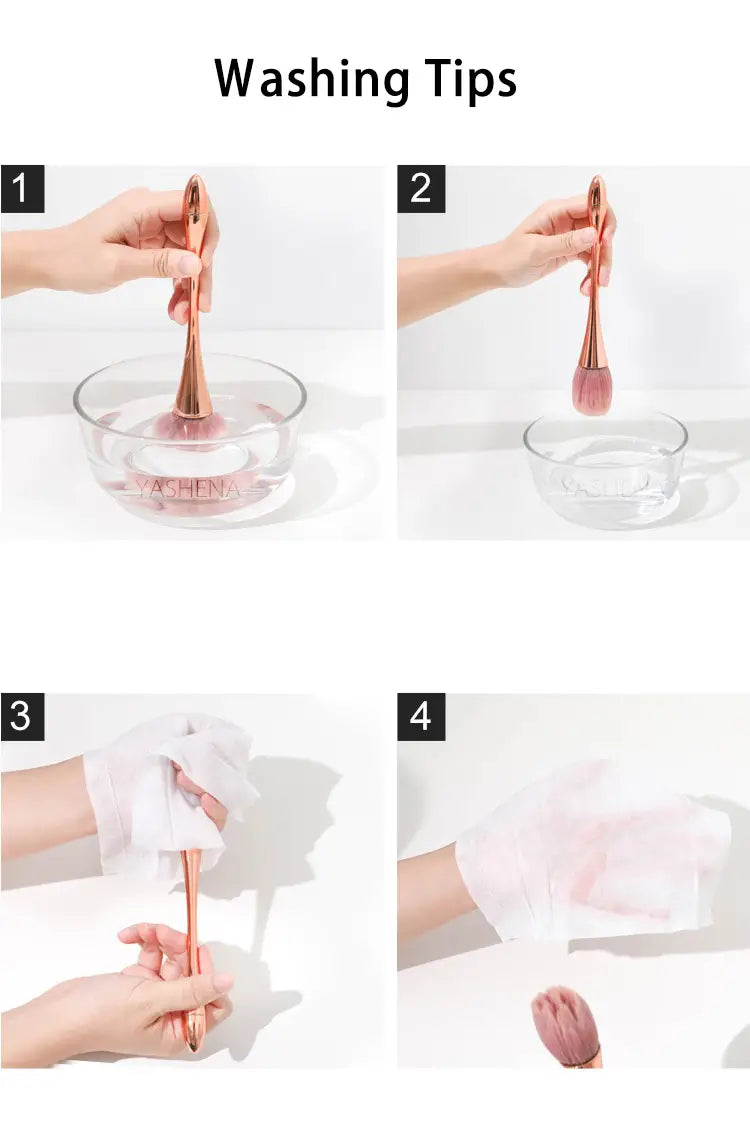Rose Golden Blush Brushes for Face Makeup