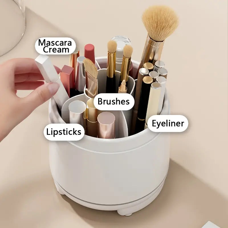 360° Rotating Makeup Storage Box for Beauty Routine