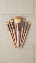 Radiant morning brush set with bold accents