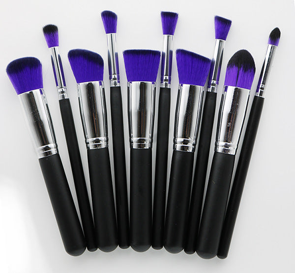 Makeup Brush Set - 10 Piece Foundation Brushes