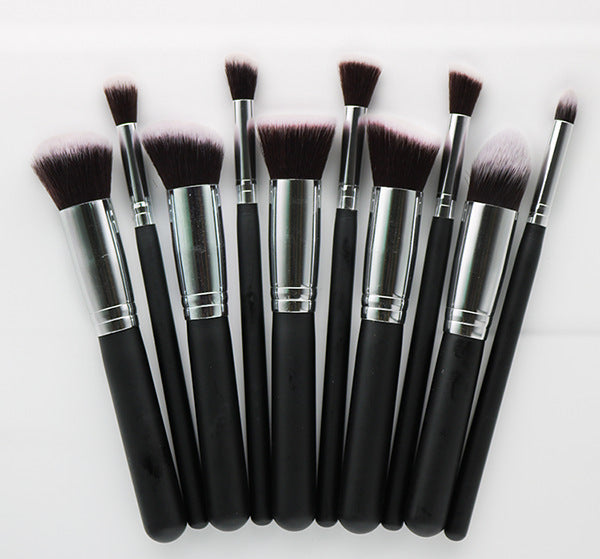 Makeup Brush Set - 10 Piece Foundation Brushes