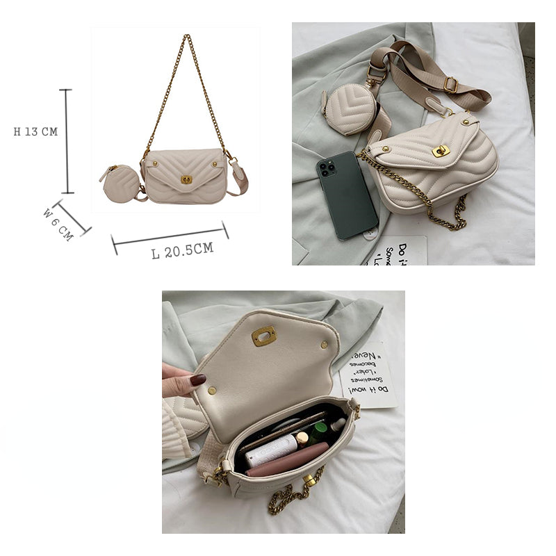 Trendy Women's Summer Shoulder Satchel with Chain