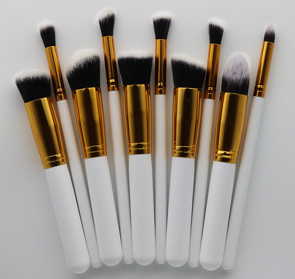 Makeup Brush Set - 10 Piece Foundation Brushes