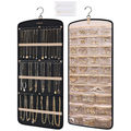 Amazon Jewelry Roll Organizer with Metal Hooks