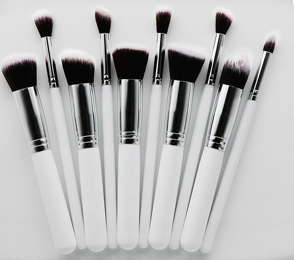 Makeup Brush Set - 10 Piece Foundation Brushes