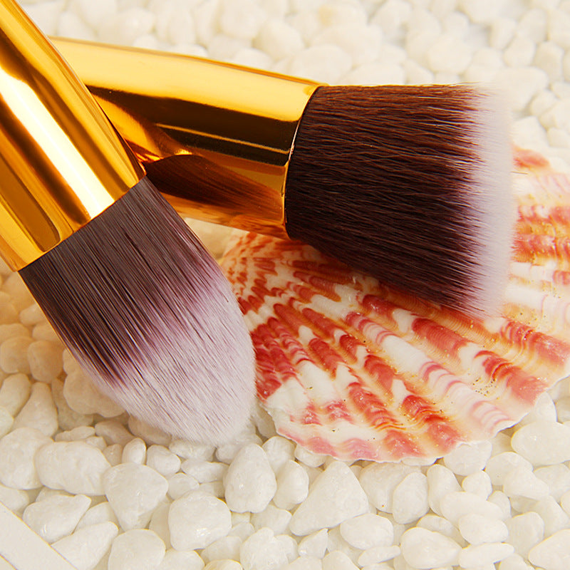 Makeup Brush Set - 10 Piece Foundation Brushes