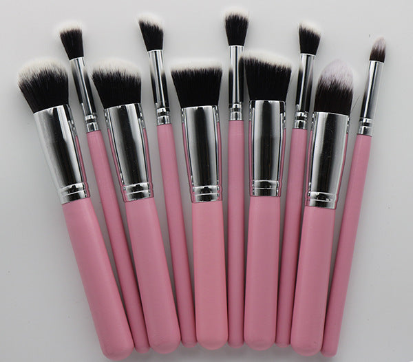 Makeup Brush Set - 10 Piece Foundation Brushes